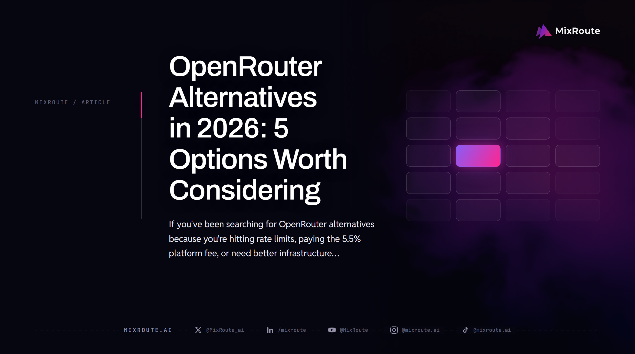 OpenRouter Alternatives in 2026: 5 Options Worth Considering 1 Article cover: OpenRouter Alternatives in 2026: 5 Options Worth Considering