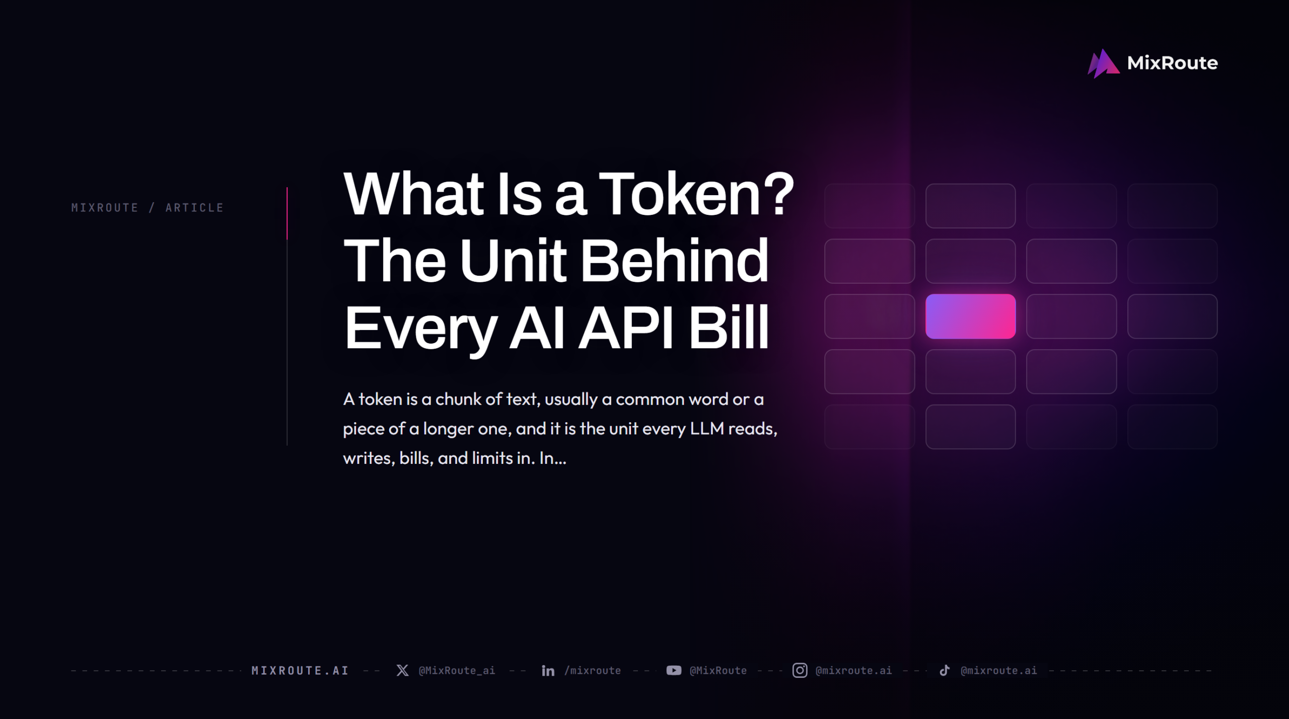 What Is a Token? The Unit Behind Every AI API Bill 1 Article cover: What Is a Token? The Unit Behind Every AI API Bill