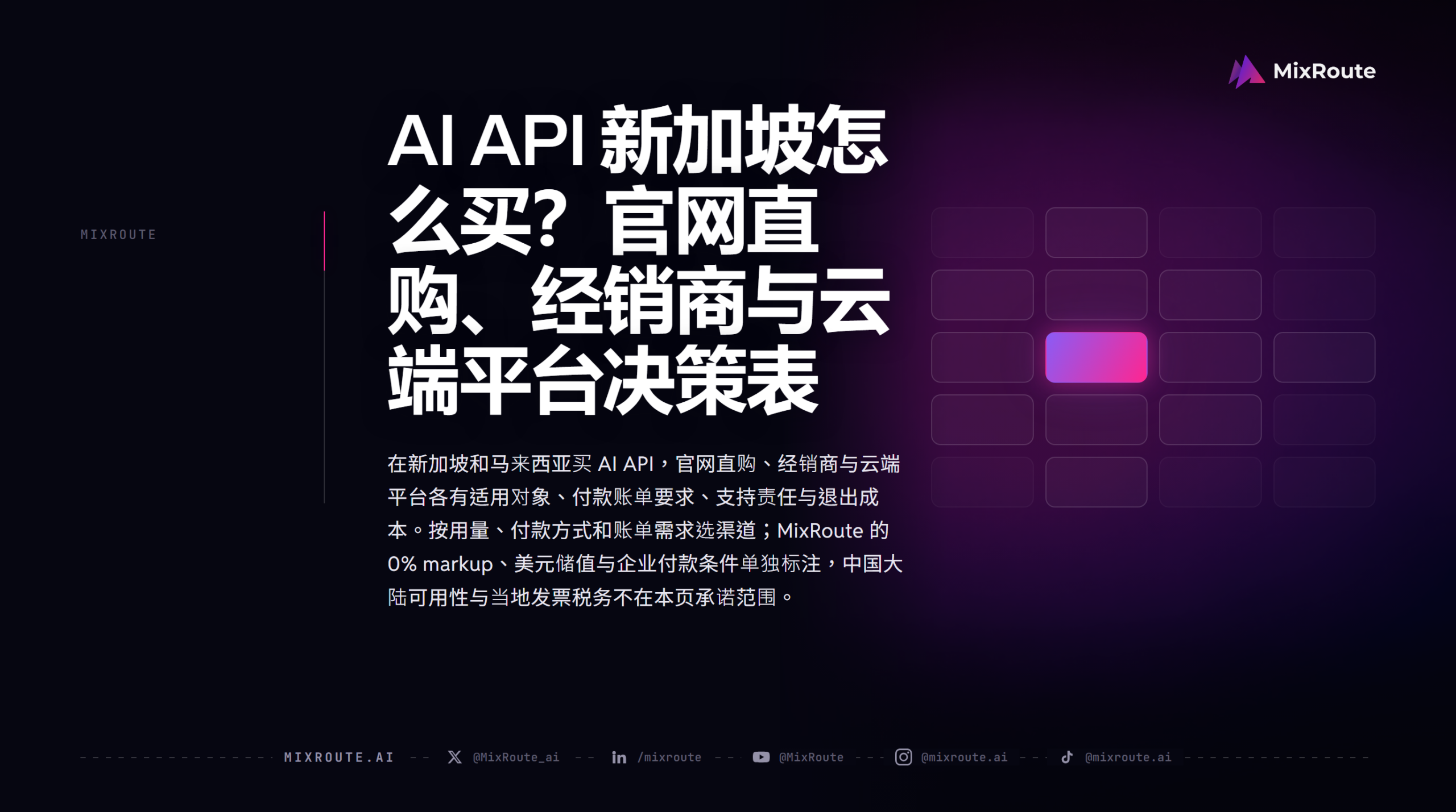 AI API 新加坡怎么买？官网直购、经销商与云端平台决策表