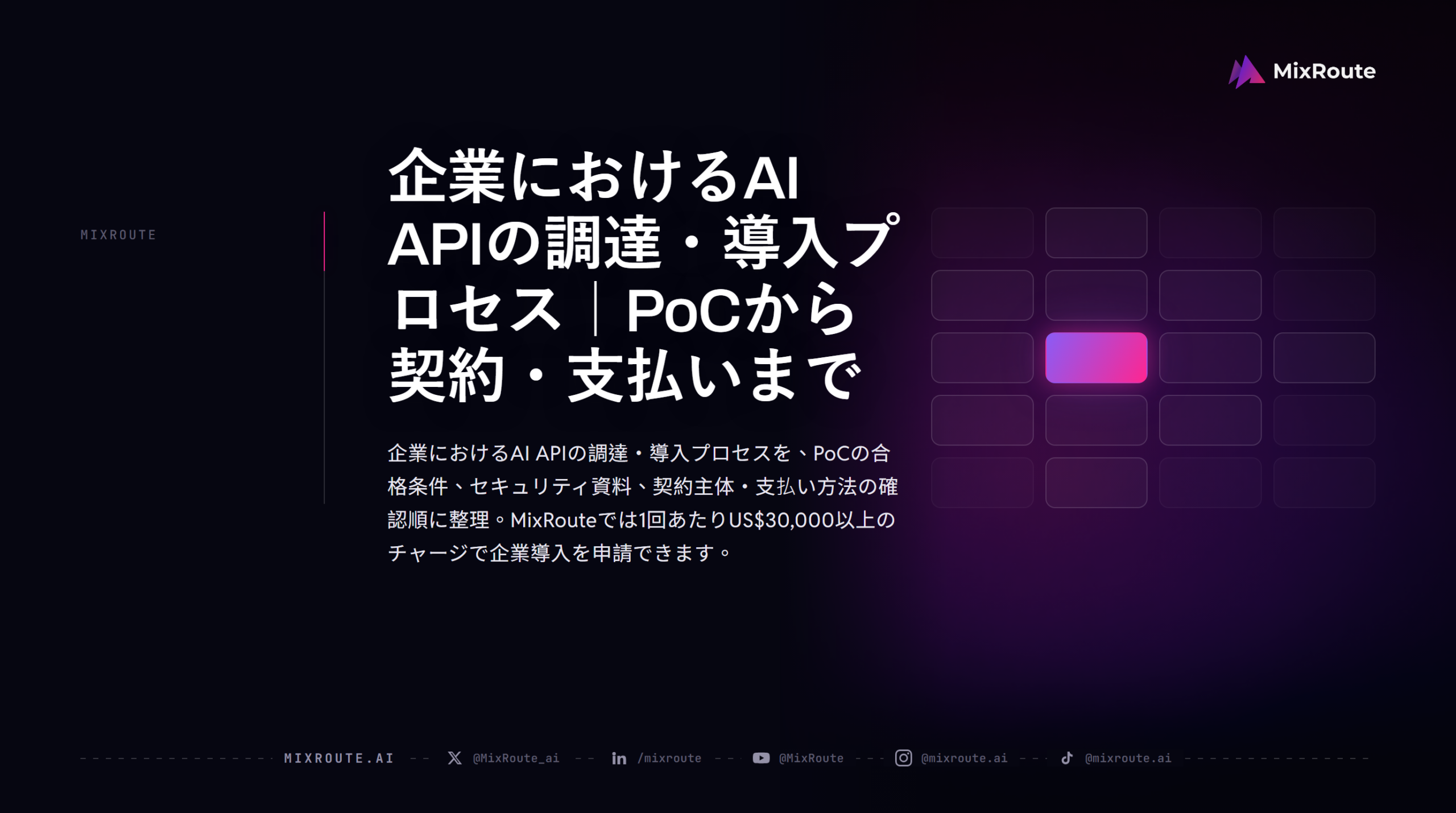 企業におけるAI APIの調達・導入プロセス|PoCから契約・支払いまで 1 企業におけるAI APIの調達・導入プロセス|PoCから契約・支払いまで