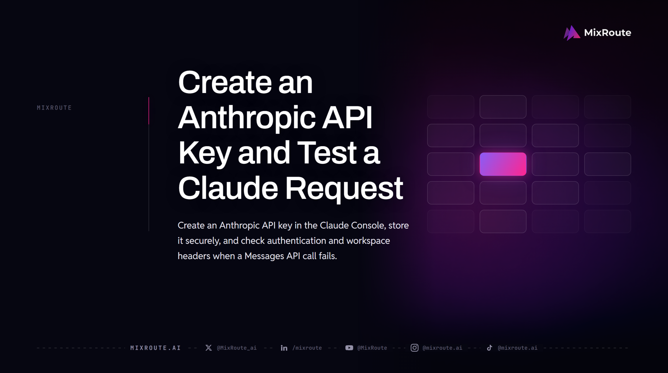 Create an Anthropic API Key and Test a Claude Request 1 Create an Anthropic API Key and Test a Claude Request