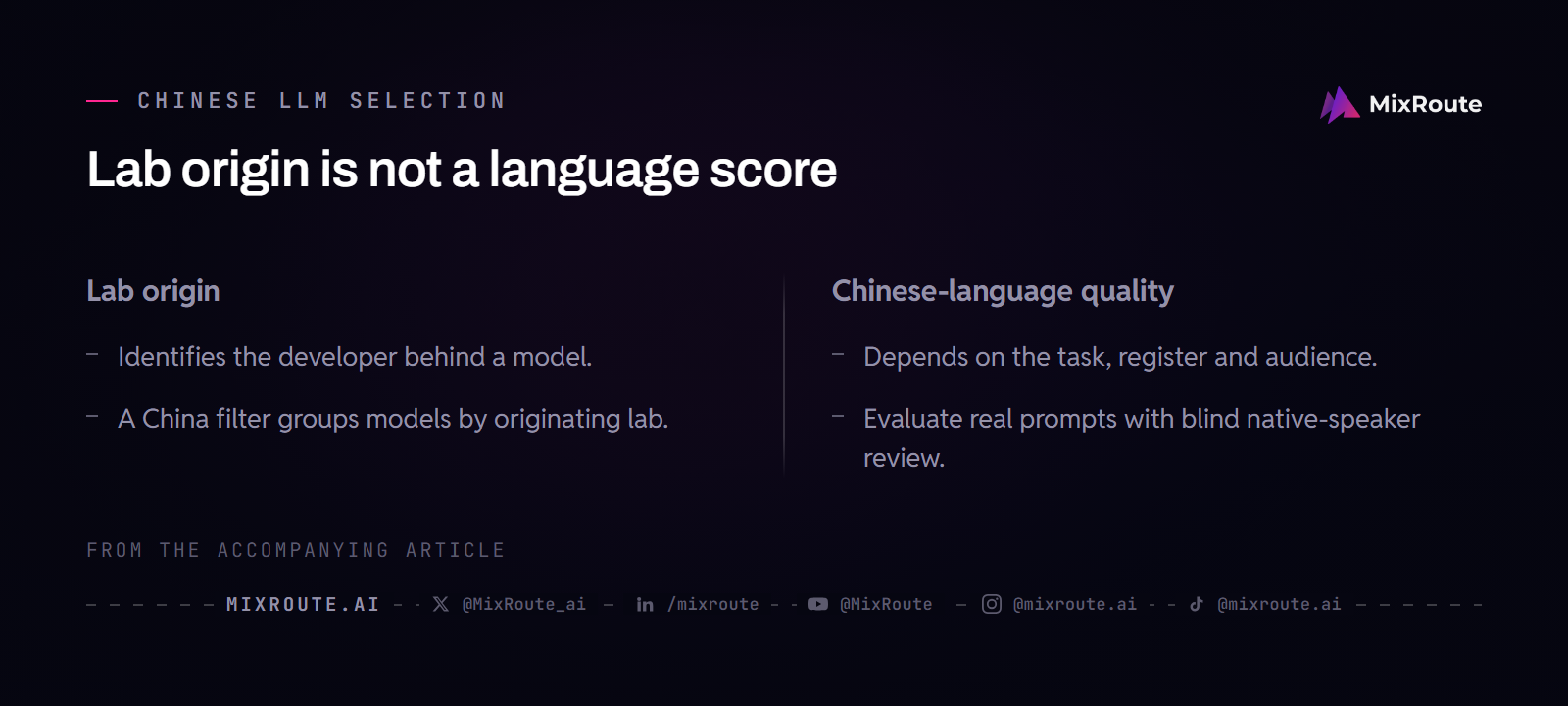 Chinese-lab origin identifies a developer; Chinese-language suitability requires task-specific evaluation.