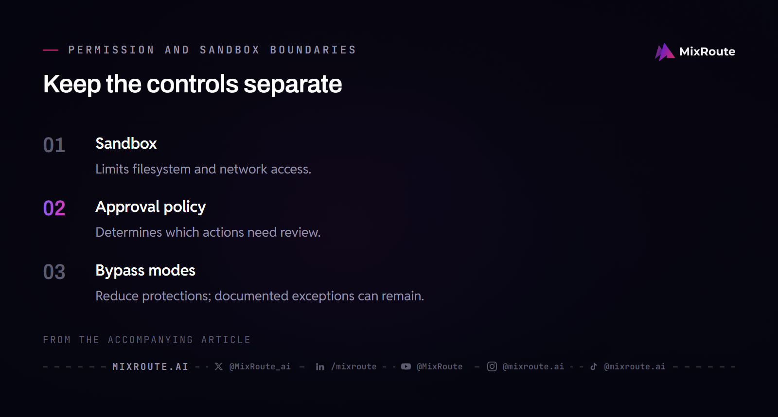 Codex vs Claude Code: Which Coding Workflow Fits You? 3 Sandboxing restricts access, approval policy controls review, and bypass modes reduce protections with product-specific exceptions.