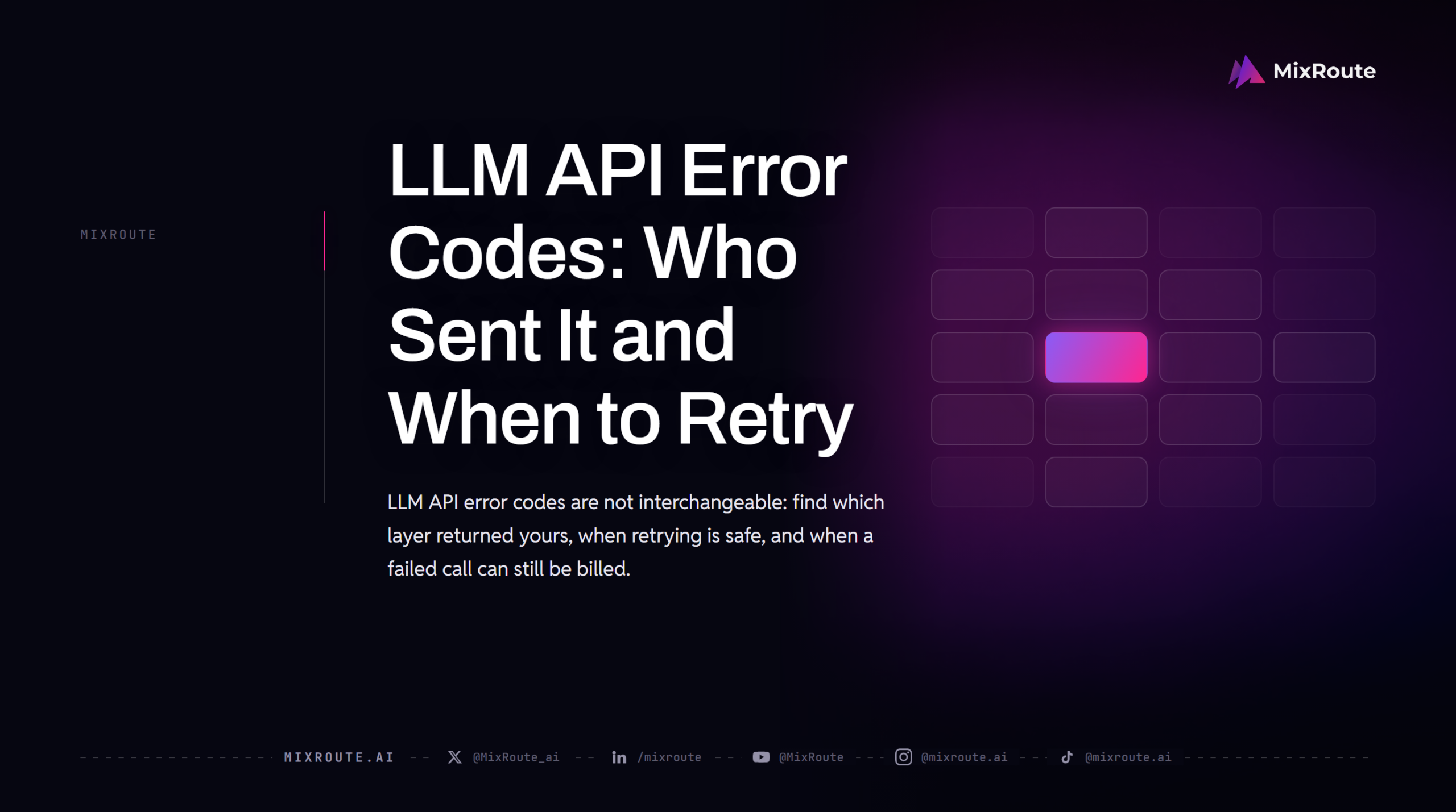 LLM API Error Codes: Who Sent It and When to Retry 1 LLM API Error Codes: Who Sent It and When to Retry