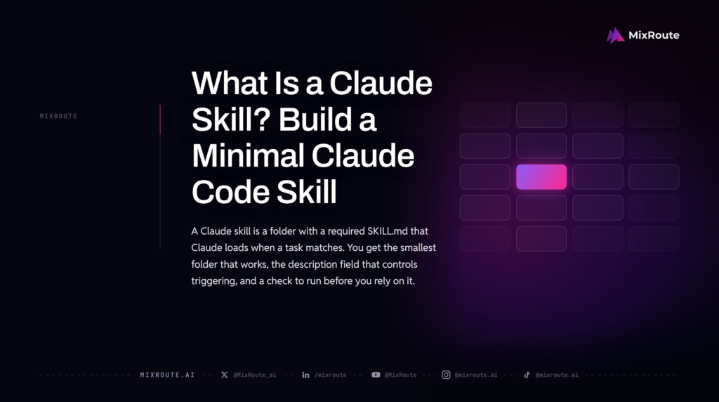 What Is a Claude Skill? Build a Minimal Claude Code Skill