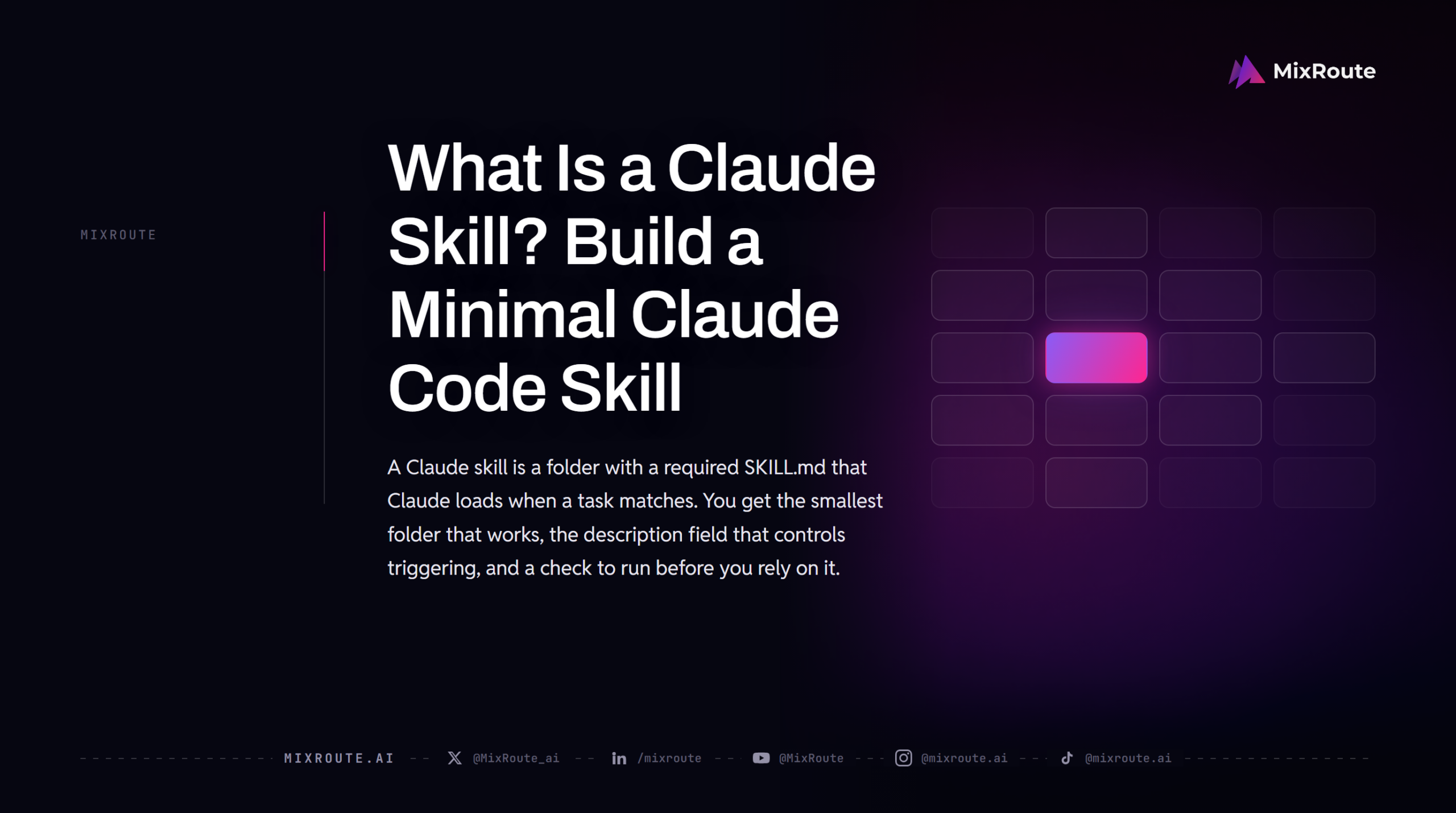 What Is a Claude Skill? Build a Minimal Claude Code Skill 1 What Is a Claude Skill? Build a Minimal Claude Code Skill