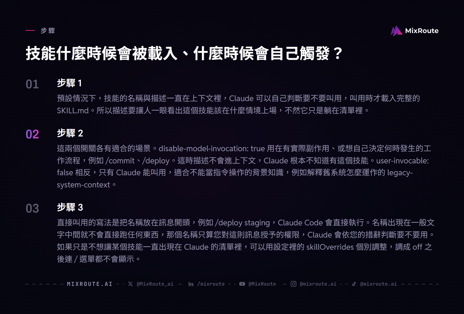 技能什麼時候會被載入、什麼時候會自己觸發？