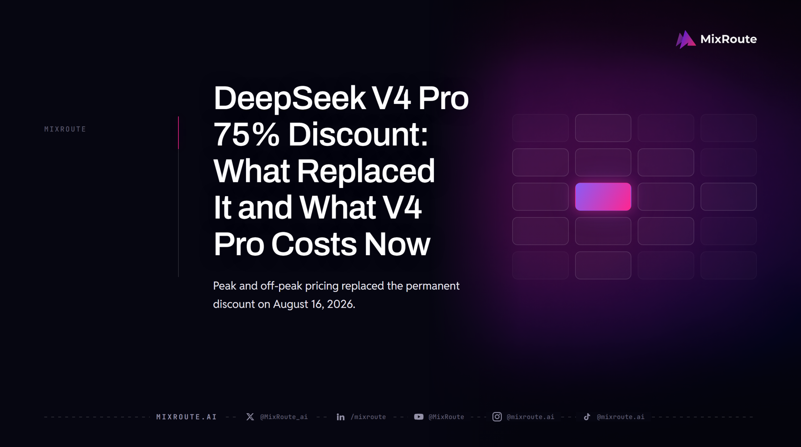 DeepSeek V4 Pro 75% Discount: What Replaced It and What V4 Pro Costs Now 1 DeepSeek V4 Pro 75% Discount: What Replaced It and What V4 Pro Costs Now