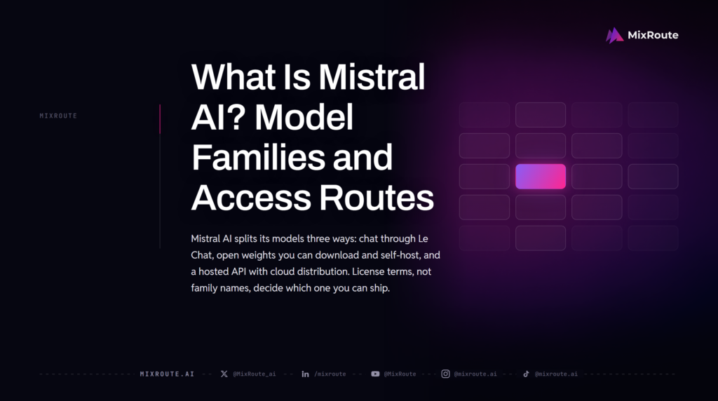 What Is Mistral AI? Model Families and Access Routes