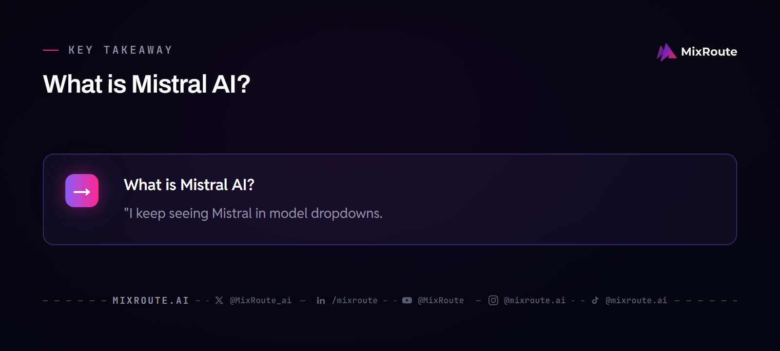 What is Mistral AI?