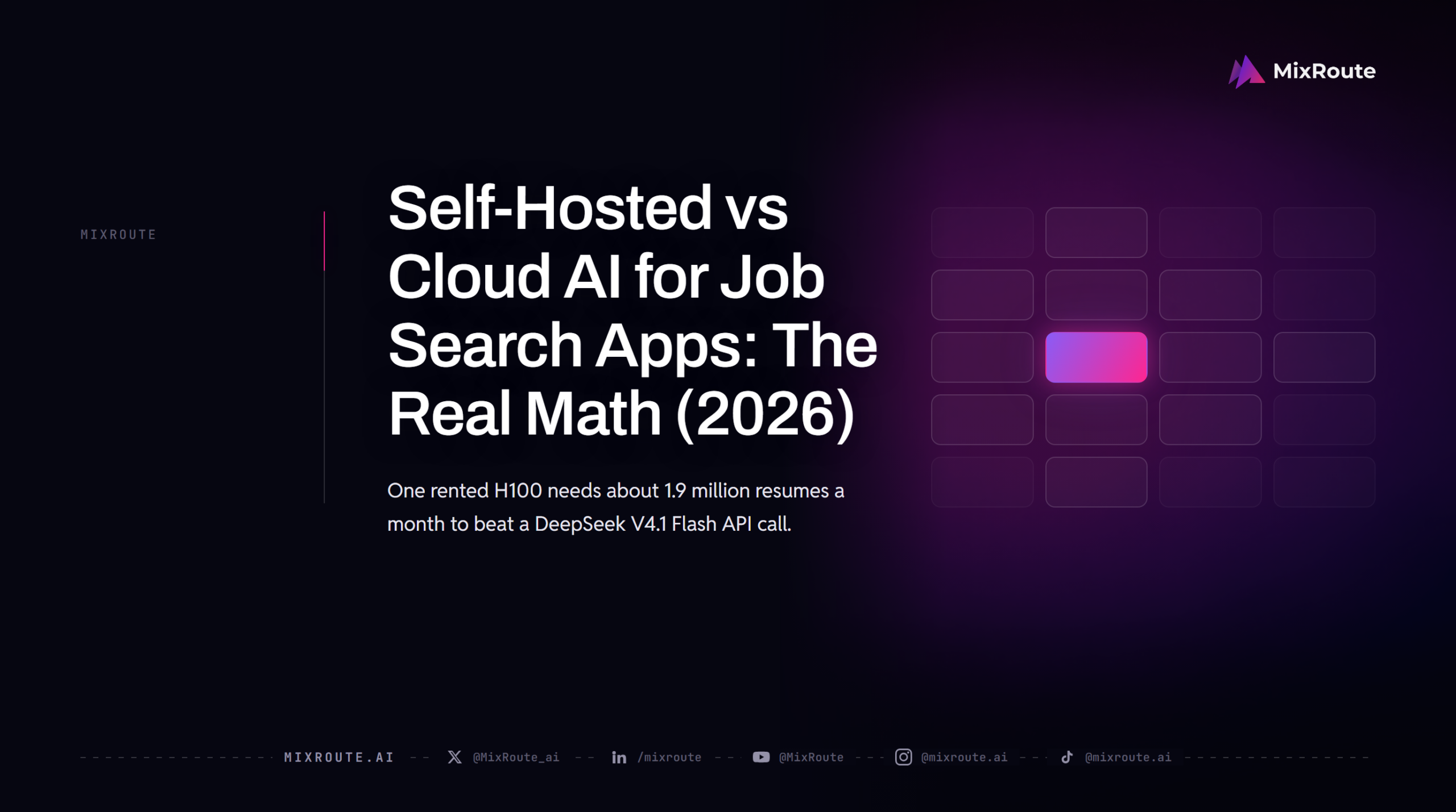 Self-Hosted vs Cloud AI for Job Search Apps: The Real Math (2026) 1 Self-Hosted vs Cloud AI for Job Search Apps: The Real Math (2026)