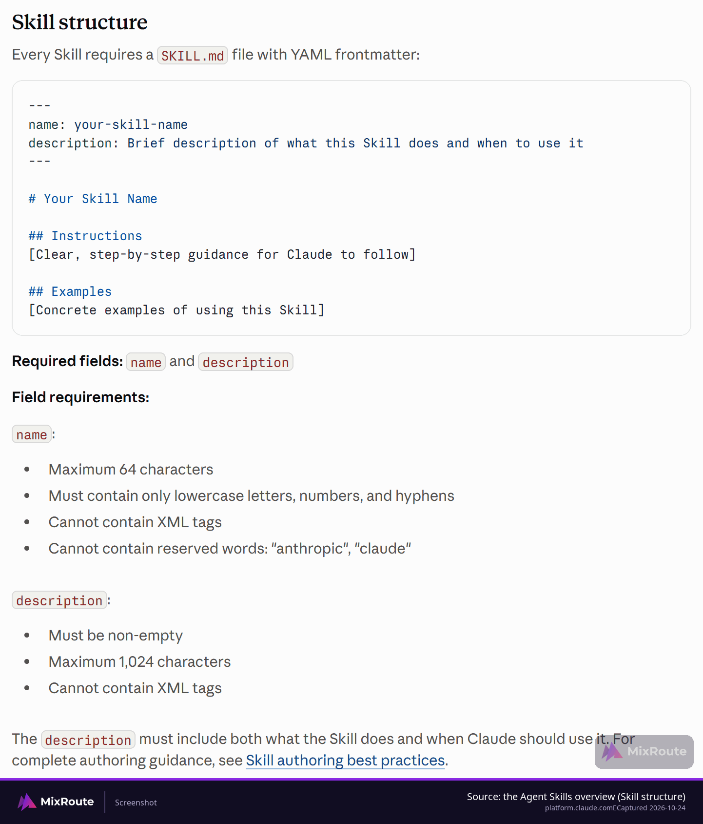What Is a Claude Skill? Build a Minimal Claude Code Skill 6 SKILL.md frontmatter example with the required name and description fields and their length and character rules